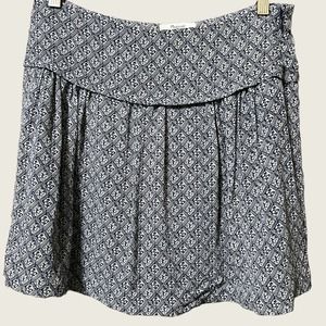 Madewell Nico Blue Silk Mini Circle Skirt Size 6